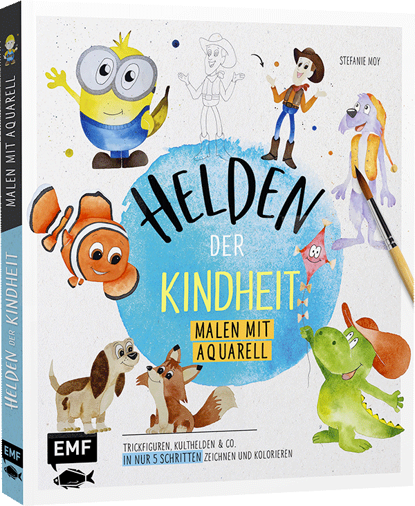 Anderes Coverbild Helden der Kindheit – Malen mit Aquarell