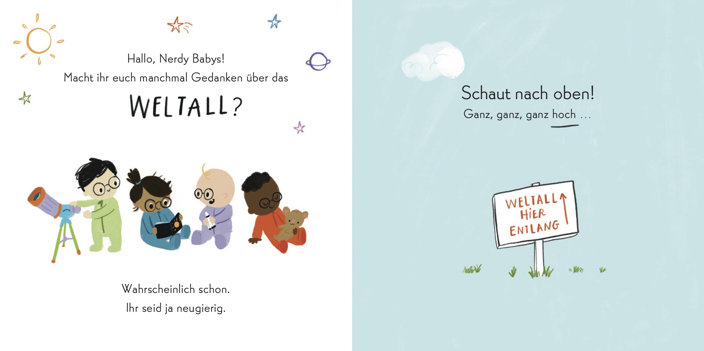 Beispielinhalt (Bild) Nerdy Babys - Weltall