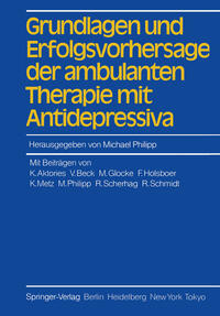 Vorderes Coverbild (hohe Qualität) Grundlagen und Erfolgsvorhersage der ambulanten Therapie mit Antidepressiva