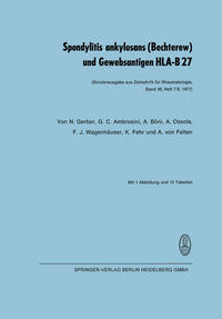 Vorderes Coverbild (hohe Qualität) Spondylitis ankylosans (Bechterew) und Gewebsantigen HLA-B 27