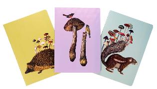 Art of Nature: Fungi Sewn Notebook Collection: Set of 3