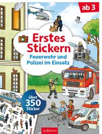 Vorderes Coverbild Erstes Stickern – Feuerwehr und Polizei im Einsatz
