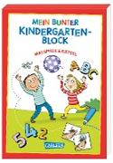 Rätseln für Kita-Kinder: Mein bunter Kindergarten-Block: Malspiele und Rätsel