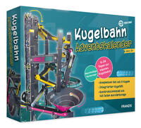 Vorderes Coverbild FRANZIS 67300 - Kugelbahn Adventskalender. In 24 Tagen zur eigenen Kugelbahn. Mit nachhaltiger Kartonage. Für Kinder ab 8 Jahren