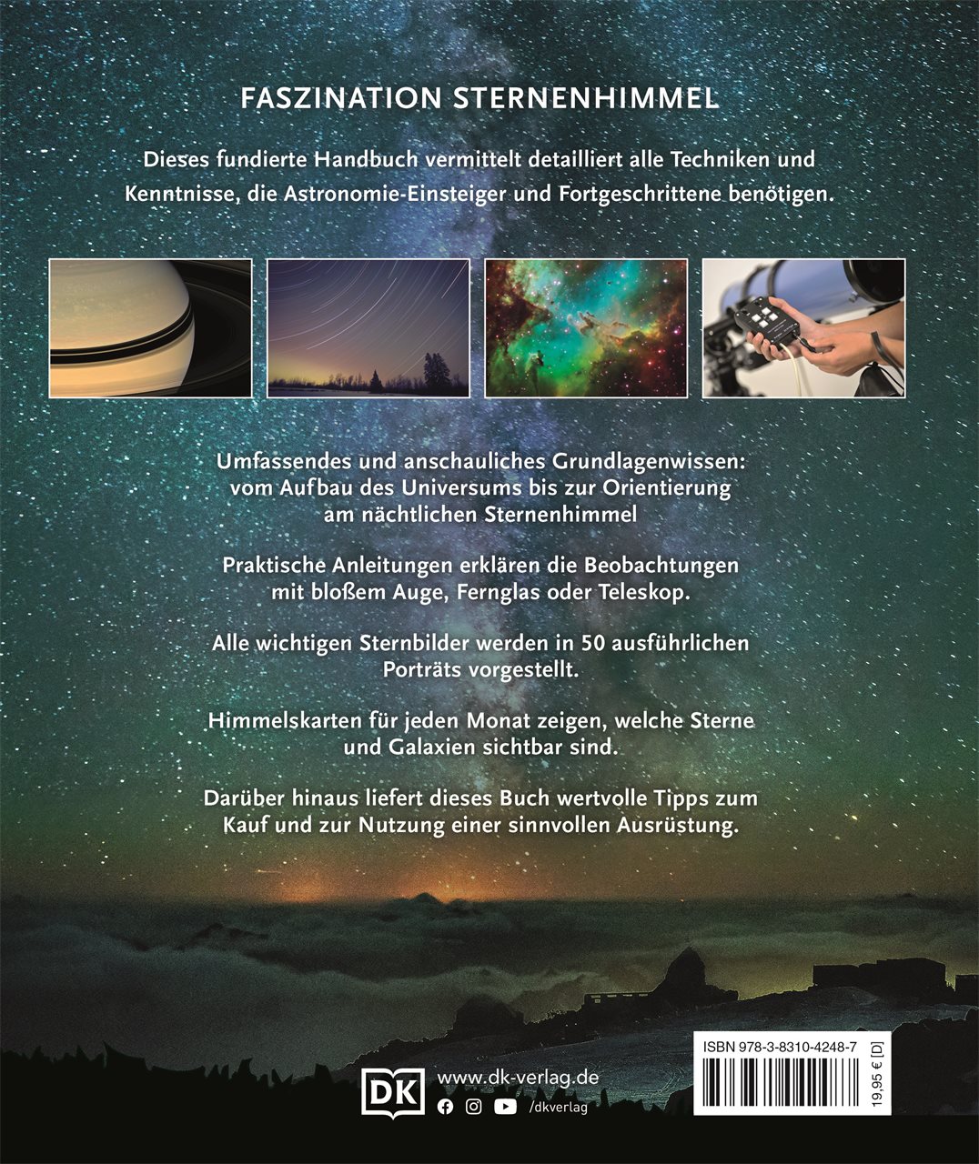 Rückseitencover Praktische Astronomie. Den Sternenhimmel entdecken