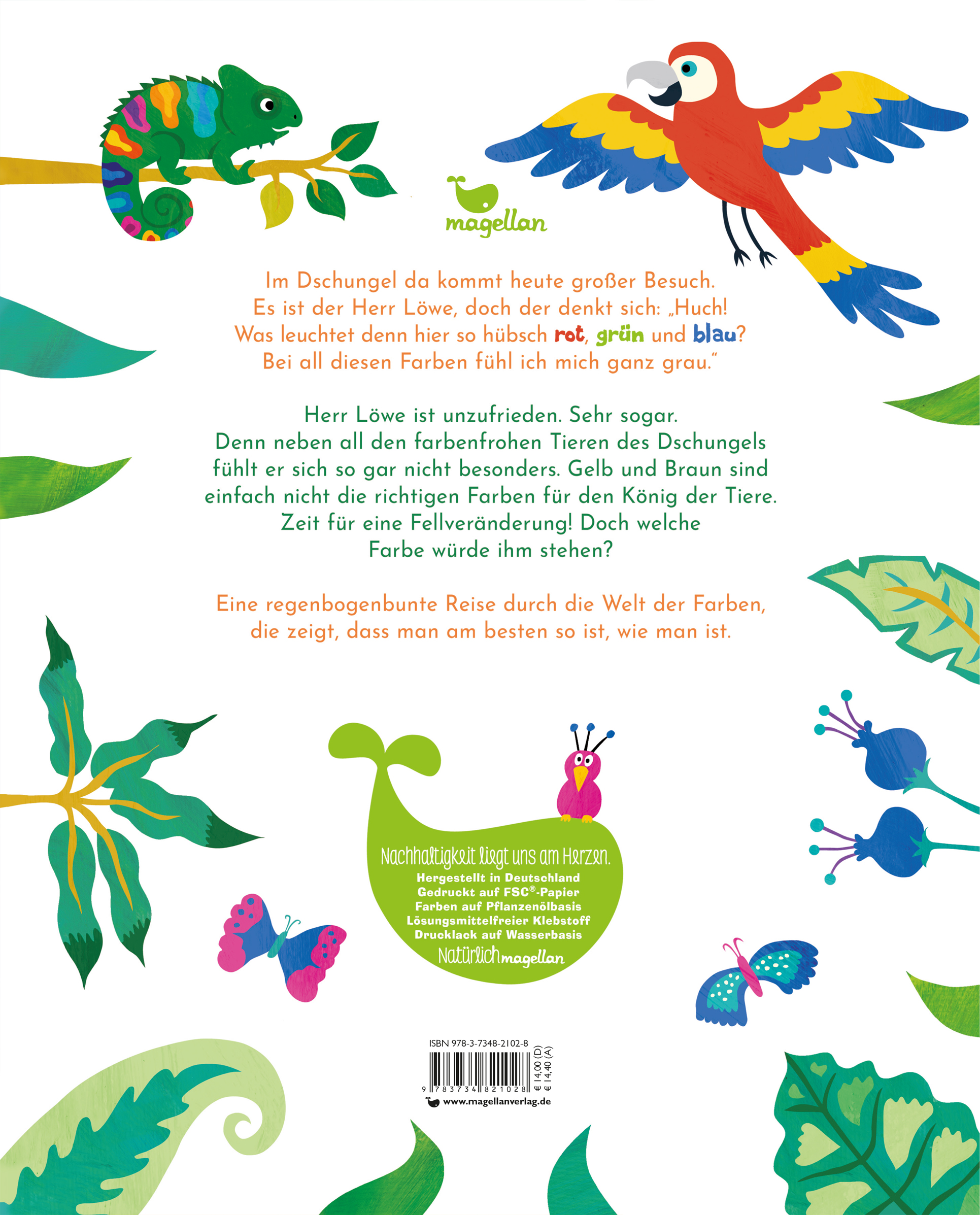 Rückseitencover Herr Löwe trägt heut' bunt
