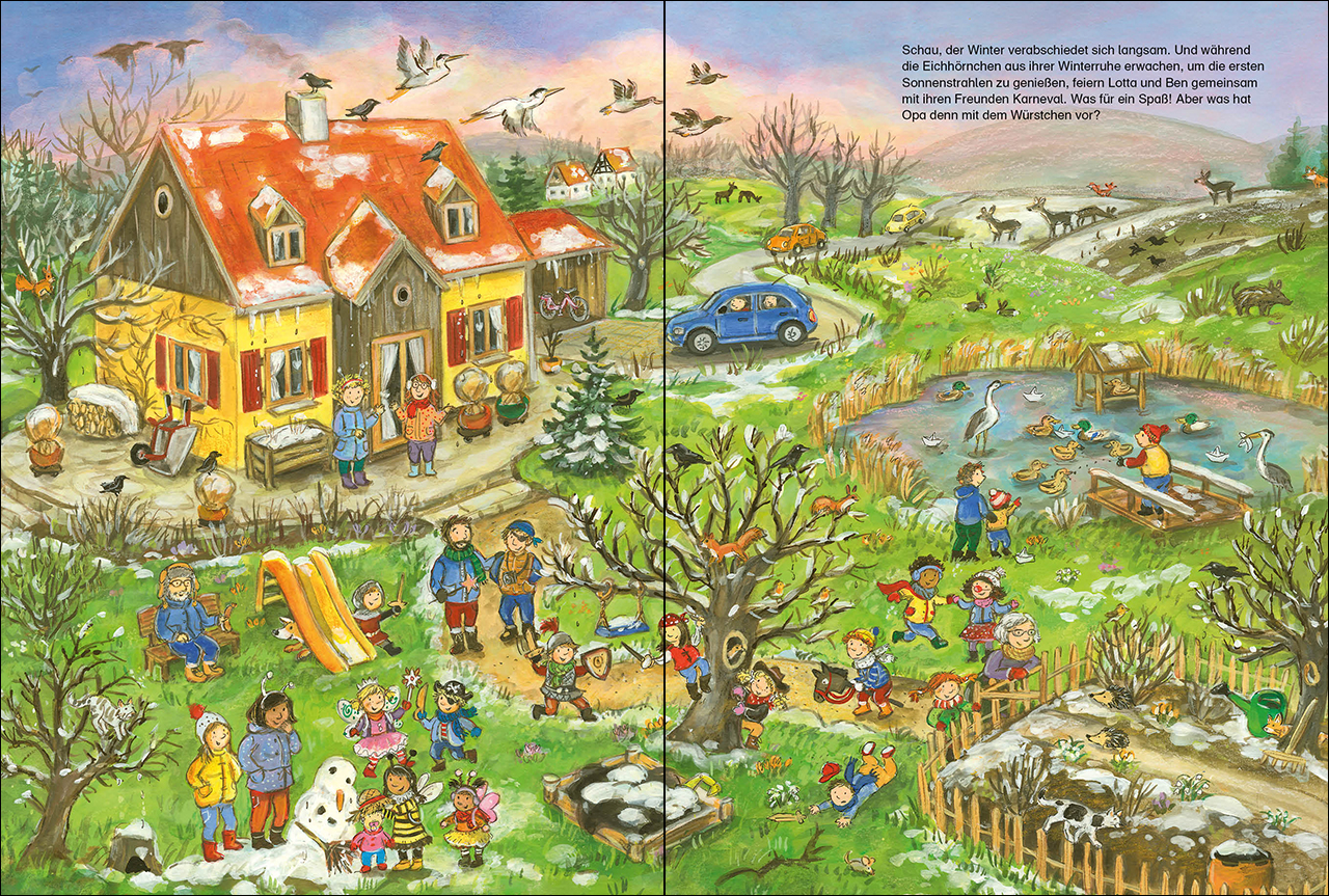 Beispielinhalt (Bild) Mein großes buntes Natur-Wimmelbuch (Sammelband)
