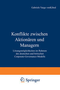 Vorderes Coverbild (hohe Qualität) Konflikte zwischen Aktionären und Managern