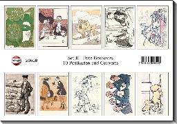 Vorderes Coverbild Kartenset Fritz Boscovits mit 10 Postkarten + Couverts 14.8 x 10.5 cm Set II