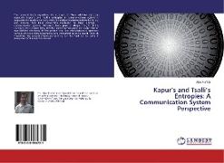 Kapur¿s and Tsalli¿s Entropies: A Communication System Perspective