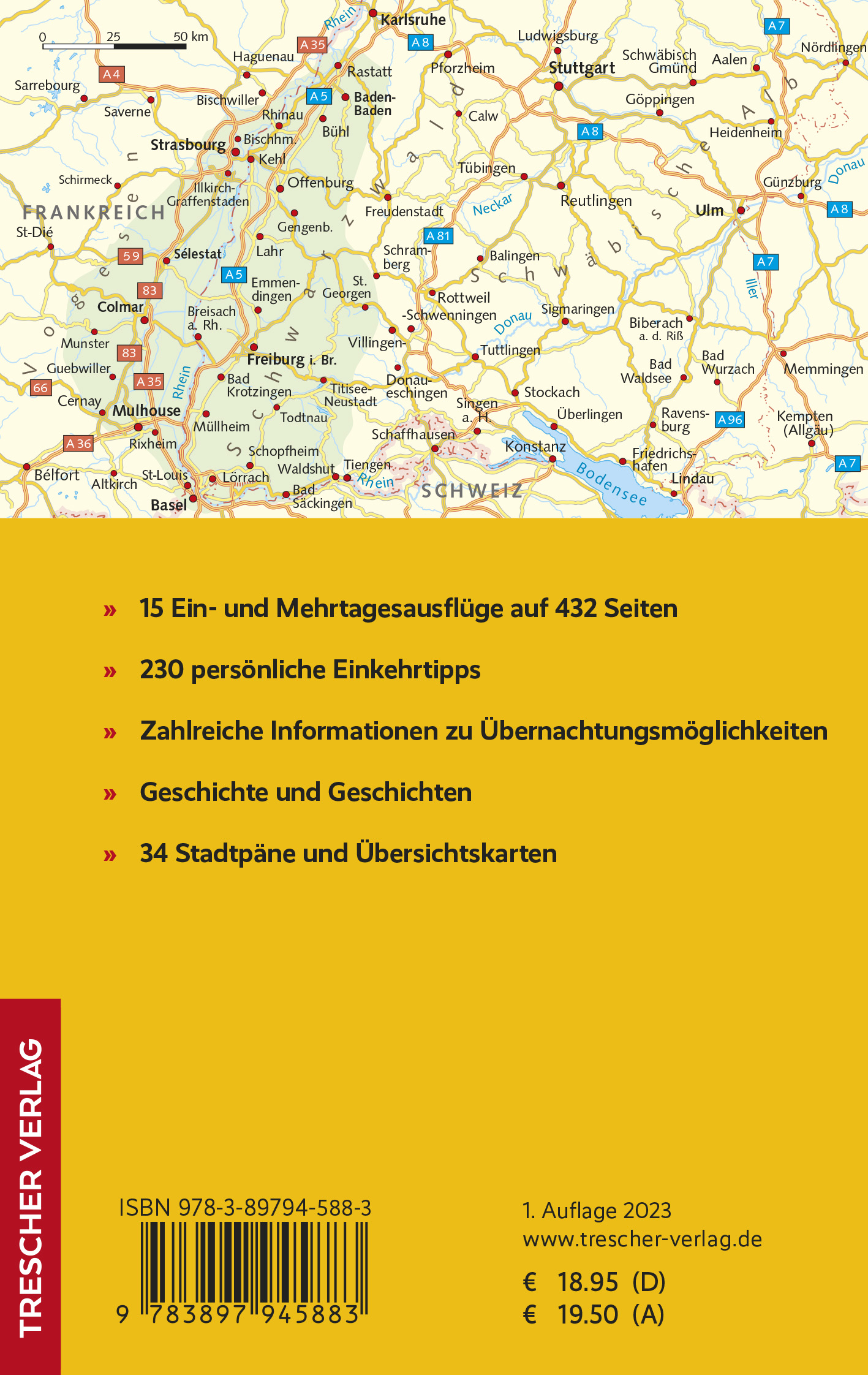 Rückseitencover TRESCHER Reiseführer Entdeckungen in Südbaden