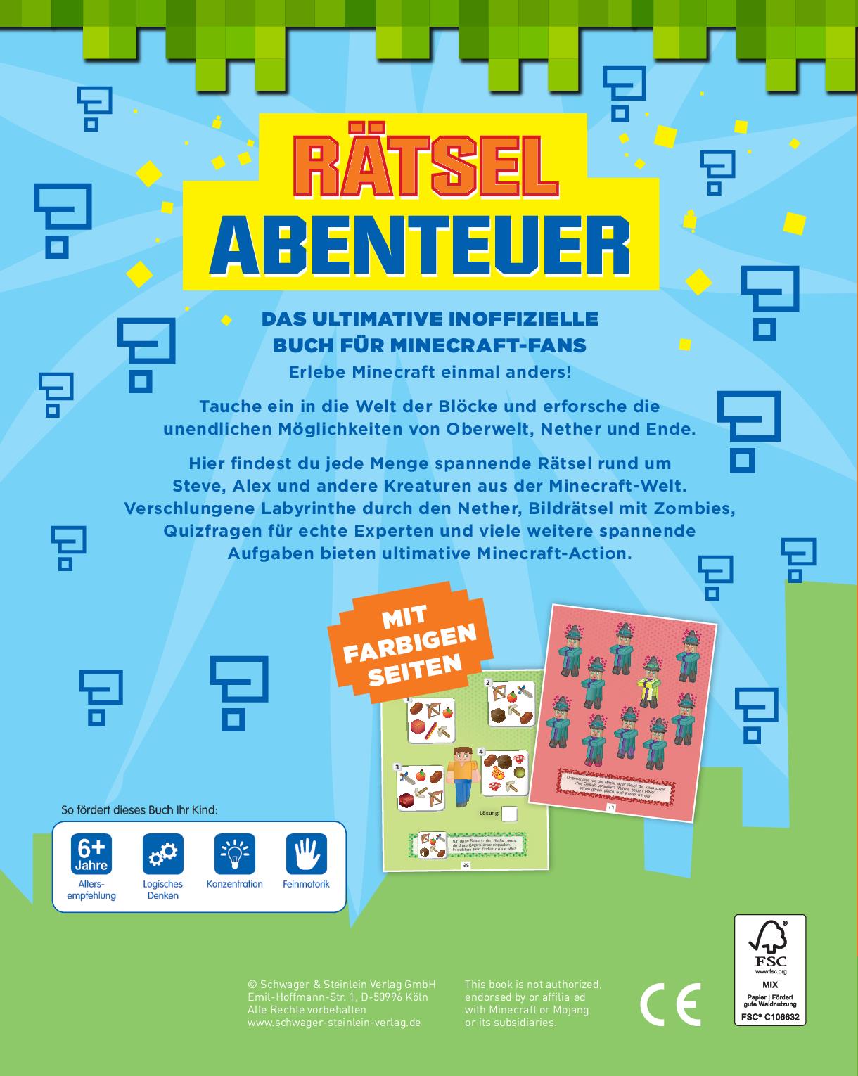 Rückseitencover Rätsel-Abenteuer für Kinder ab 6 Jahren