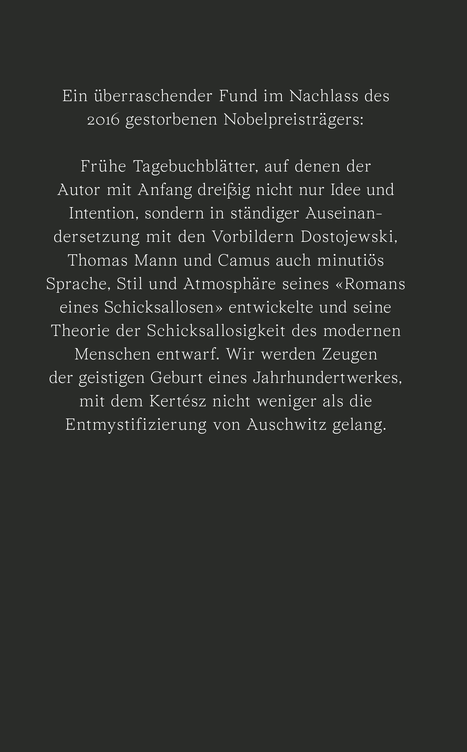 Rückseitencover Heimweh nach dem Tod