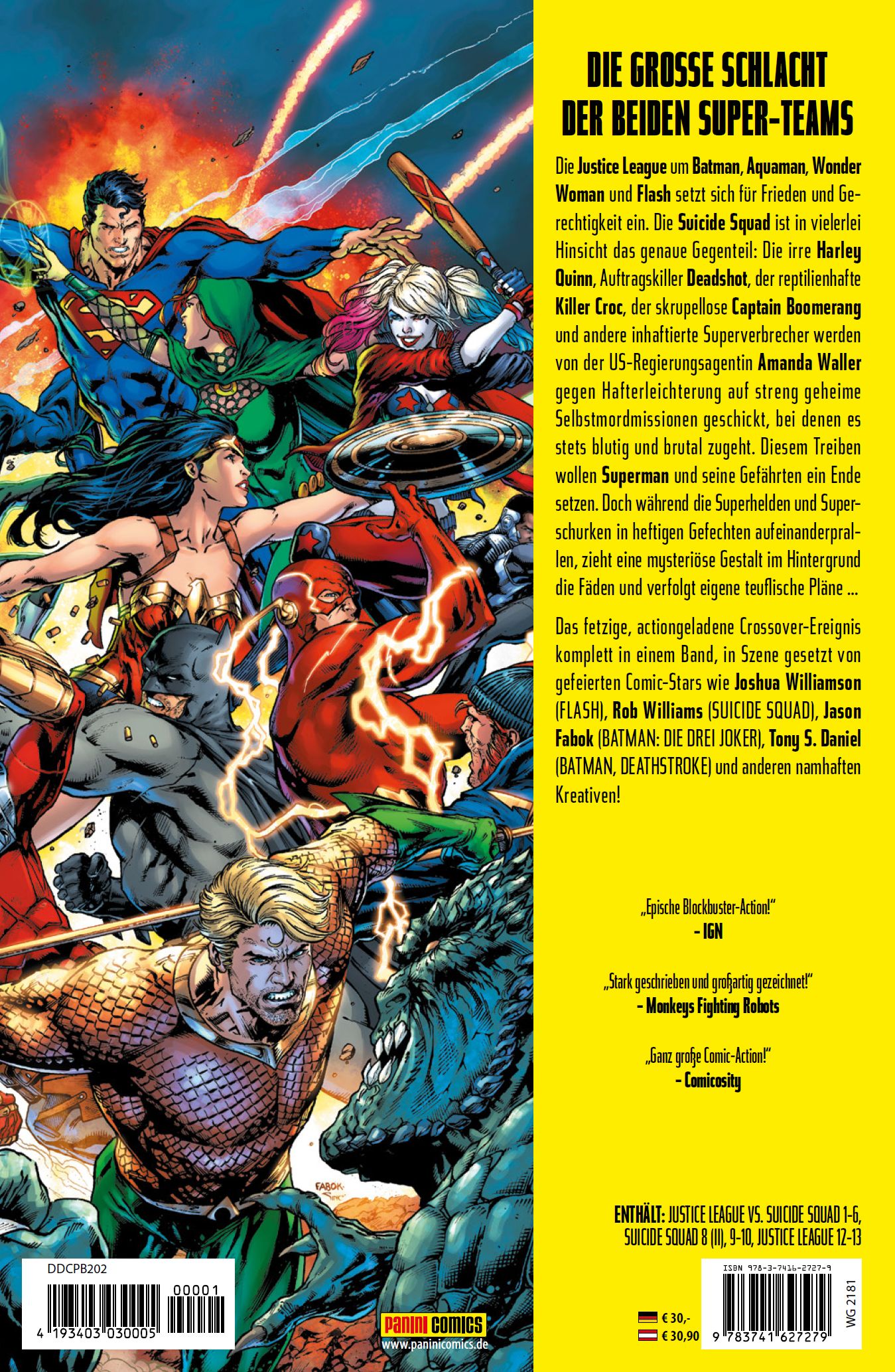 Rückseitencover Justice League vs. Suicide Squad