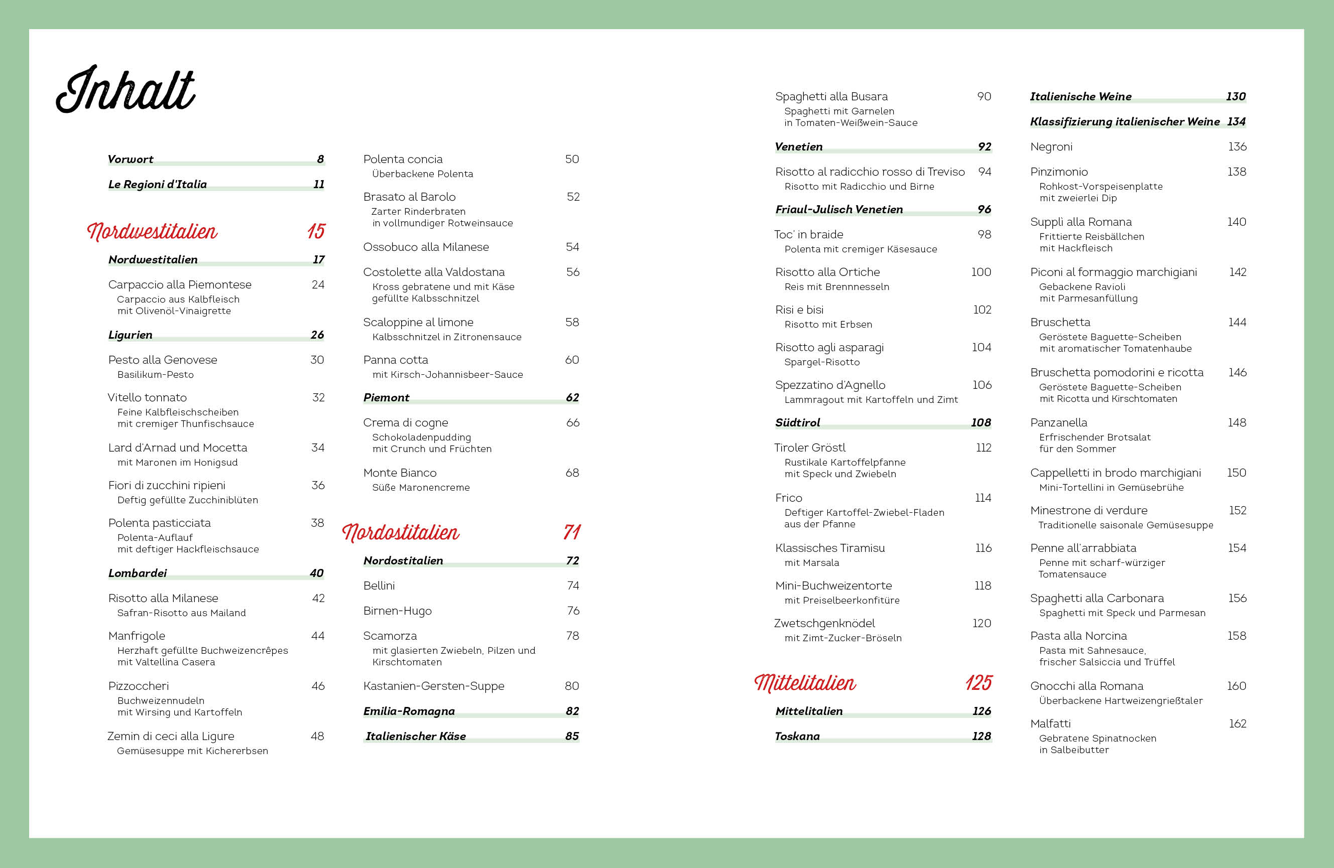 Beispielinhalt (Bild) La vita è bella – Das große Italien Kochbuch