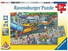 Children's puzzle 2x12 Teile - Straßenbaustelle