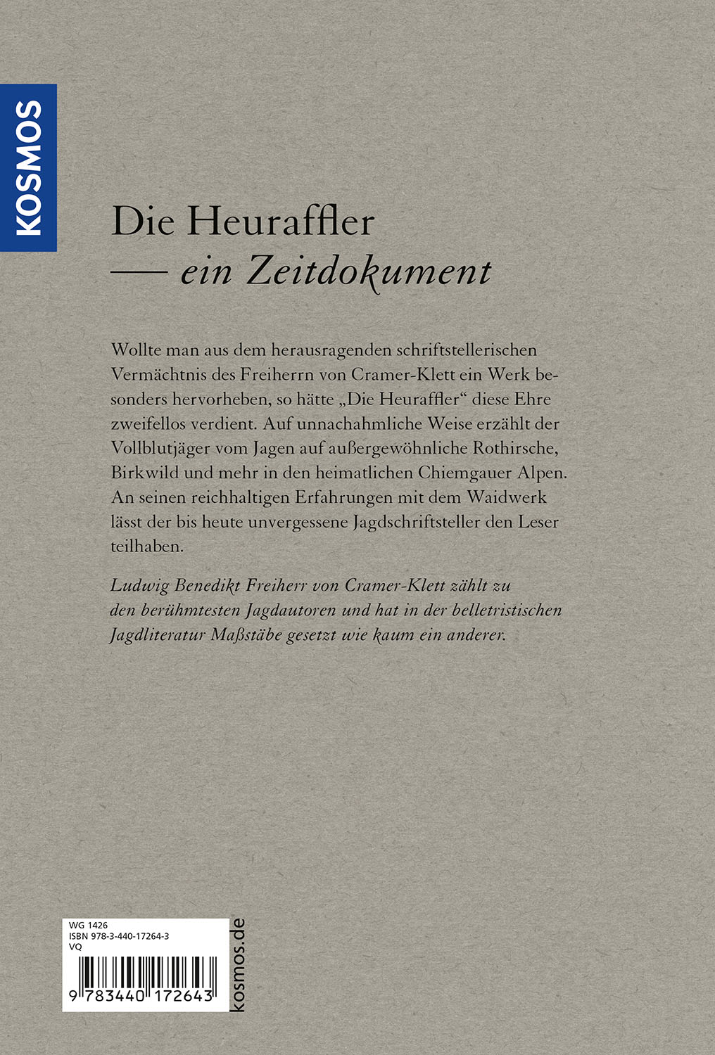 Rückseitencover Vom Jagen in den Bergen