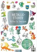 Vorderes Coverbild Metallic-Sticker – Ritter & Drachen