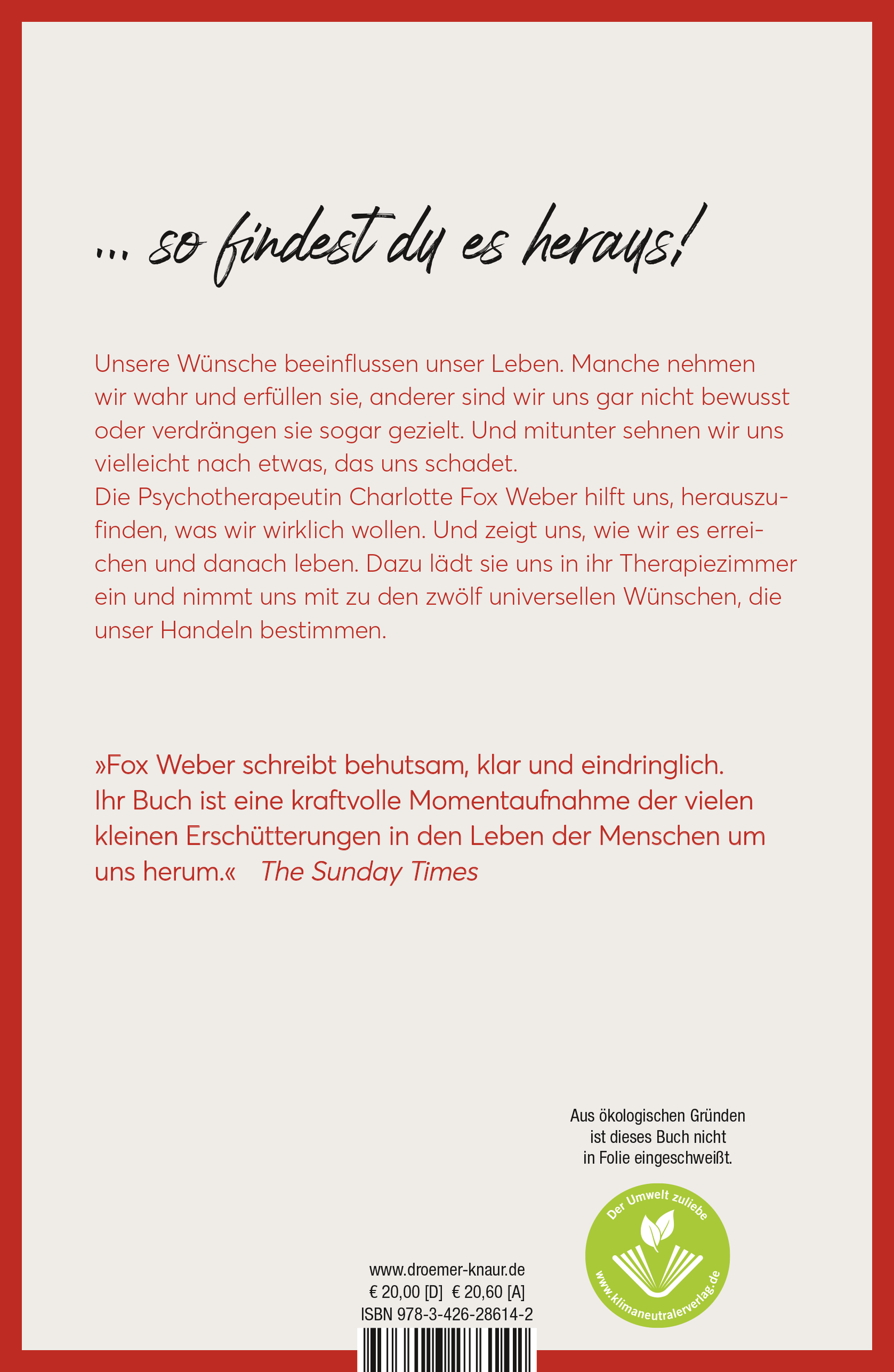 Rückseitencover Weißt du, was du wirklich willst?