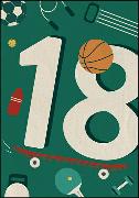 Doppelkarte. Let's go green / 18. Geburtstag (Sport)