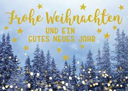 Postkarte. Frohe Weihnachten (Wald)