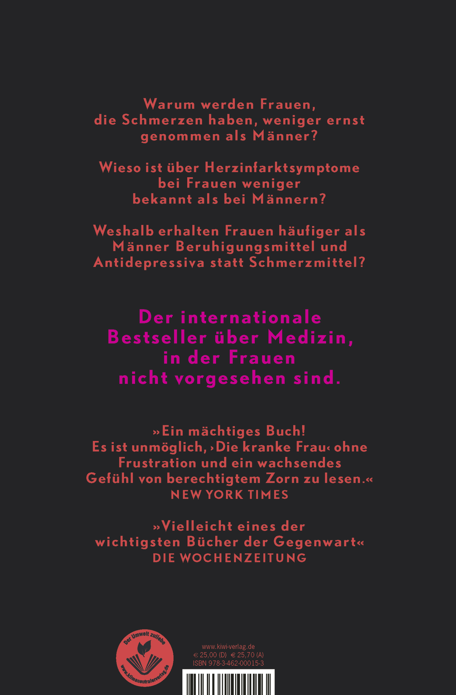 Rückseitencover Die kranke Frau