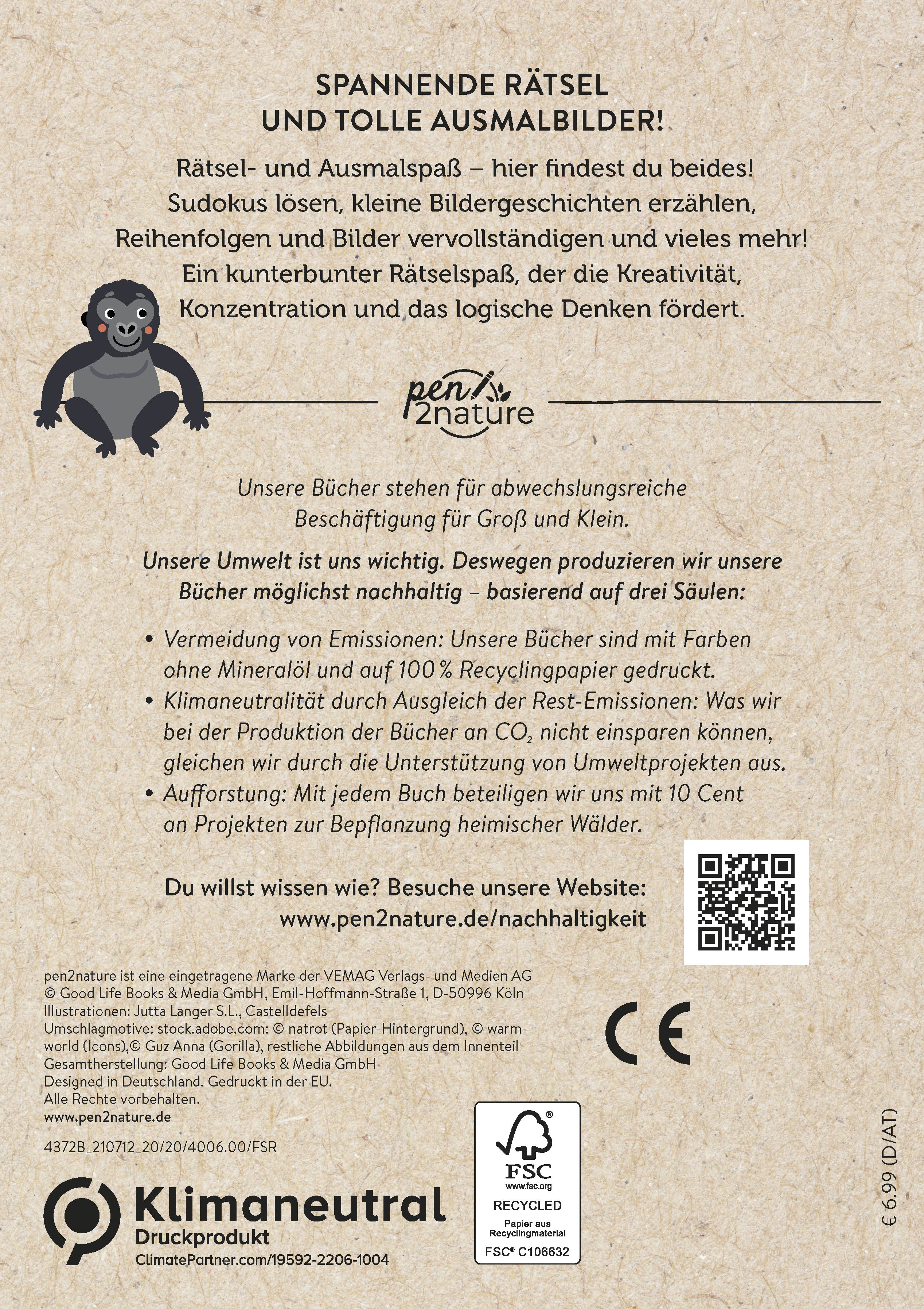 Rückseitencover Meine Ausmal-Rätsel. Nachhaltiger Rätsel- und Malspaß für Kinder ab 7 Jahren