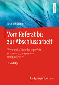 Vorderes Coverbild (hohe Qualität) Vom Referat bis zur Abschlussarbeit