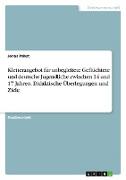 Kletterangebot für unbegleitete Geflüchtete und deutsche Jugendliche zwischen 14 und 17 Jahren. Didaktische Überlegungen und Ziele