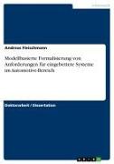 Vorderes Coverbild Modellbasierte Formalisierung von Anforderungen für eingebettete Systeme im Automotive-Bereich