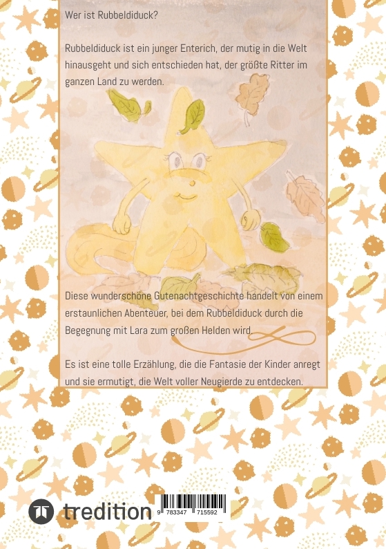 Rückseitencover Eine Gutenachtgeschichte zum Träumen Rubbeldiduck und Lara