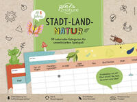 Vorderes Coverbild Stadt-Land-Natur. Bunter Spiele-Block für Kinder ab 8 Jahren und die ganze Familie
