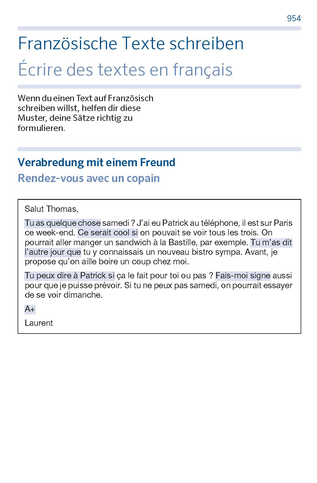 Beispielinhalt (Bild) PONS Schulwörterbuch Französisch