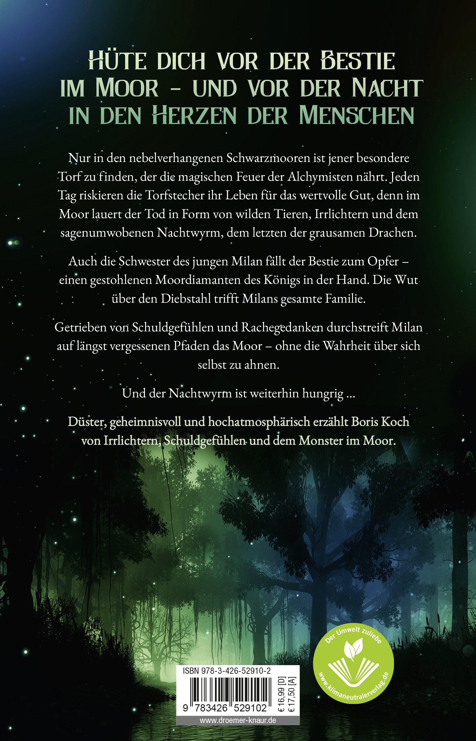 Rückseitencover Moorläufer. Im Reich des letzten Drachen