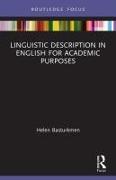 Linguistic Description in English for Academic Purposes