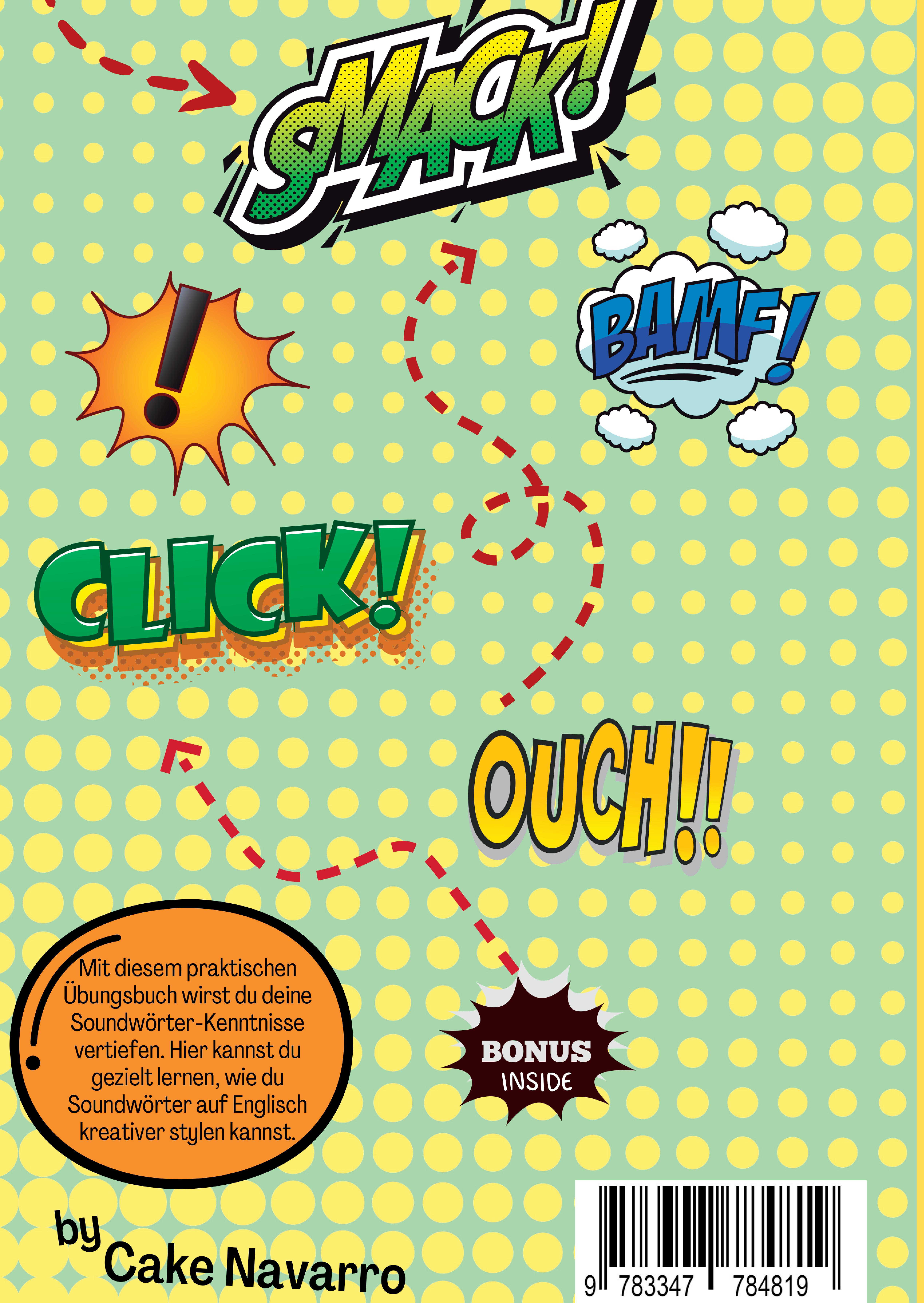 Rückseitencover Comic Zeichnen Lernen Geräuschwörter Soundwörter Ideenbuch und Übungsheft Band 2 für Kinder Teenager Erwachsene