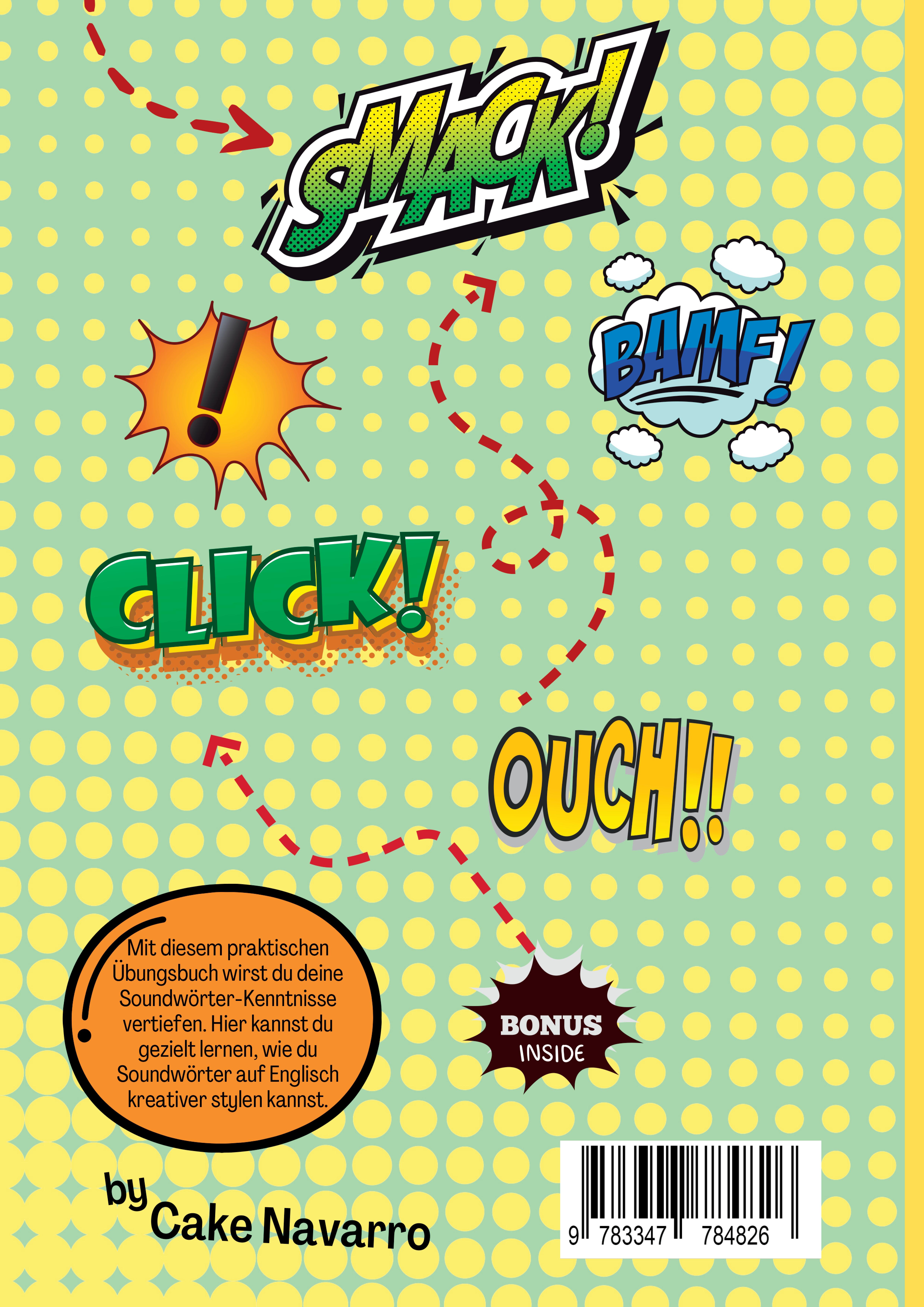 Rückseitencover Comic Zeichnen Lernen Geräuschwörter Soundwörter Ideenbuch und Übungsheft Band 2 für Kinder Teenager Erwachsene