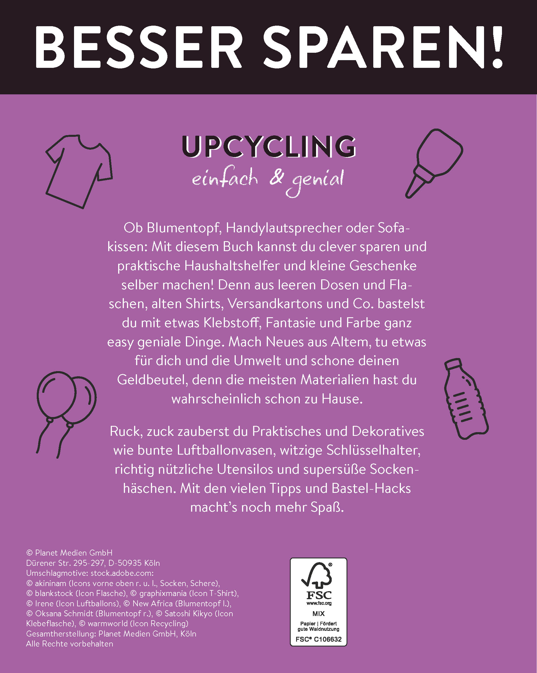 Rückseitencover Kreative Upcycling-Ideen • Besser Sparen!
