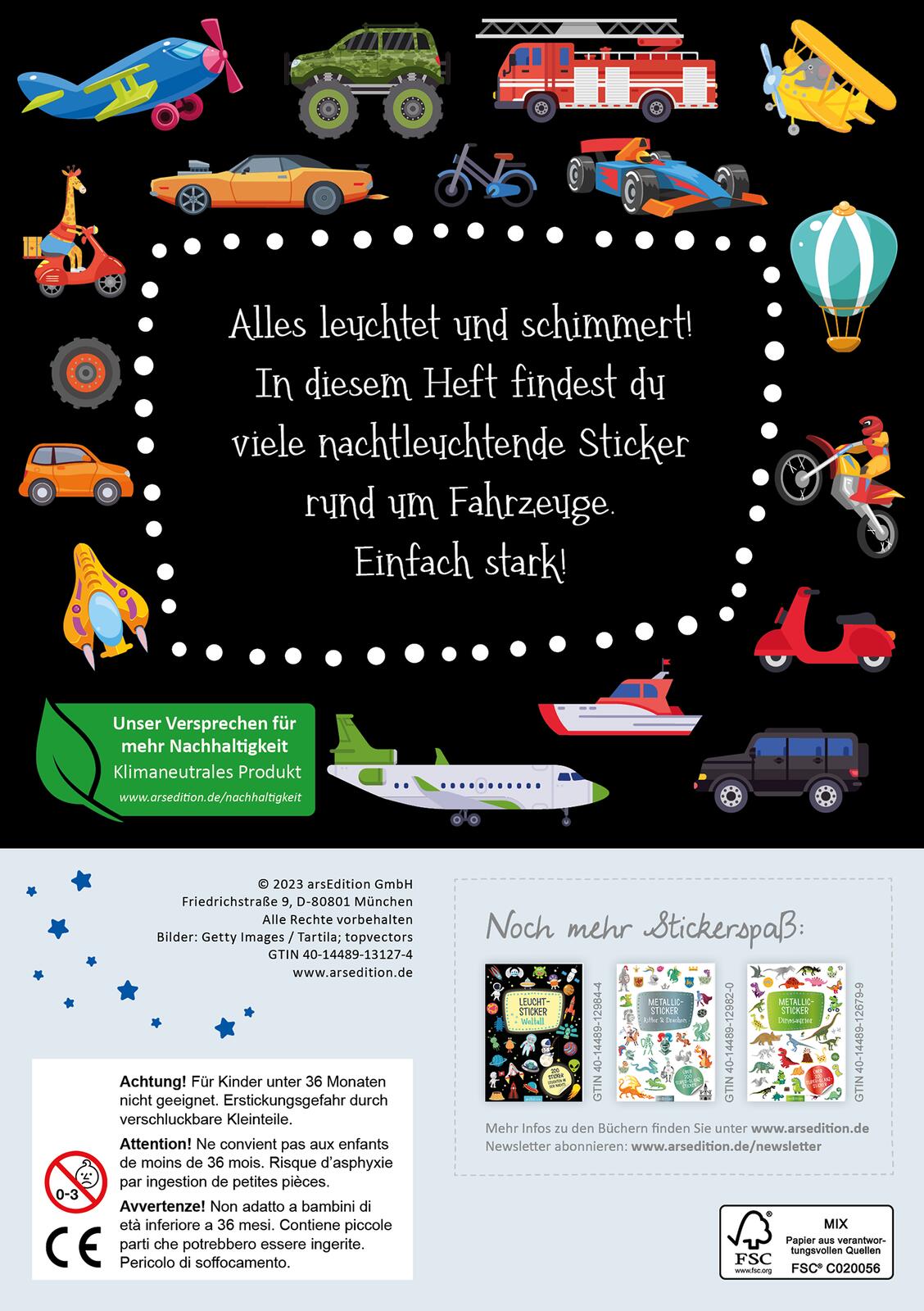 Rückseitencover Leucht-Sticker – Fahrzeuge