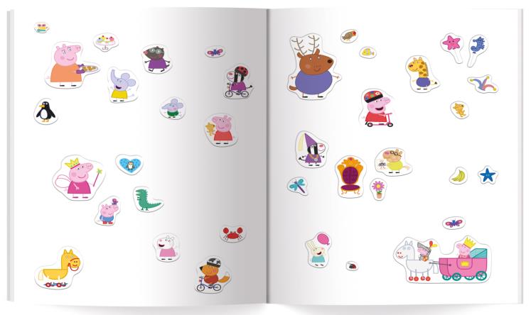 Beispielinhalt (Bild) Peppa Pig Mein Stickeralbum mit 100 Stickern