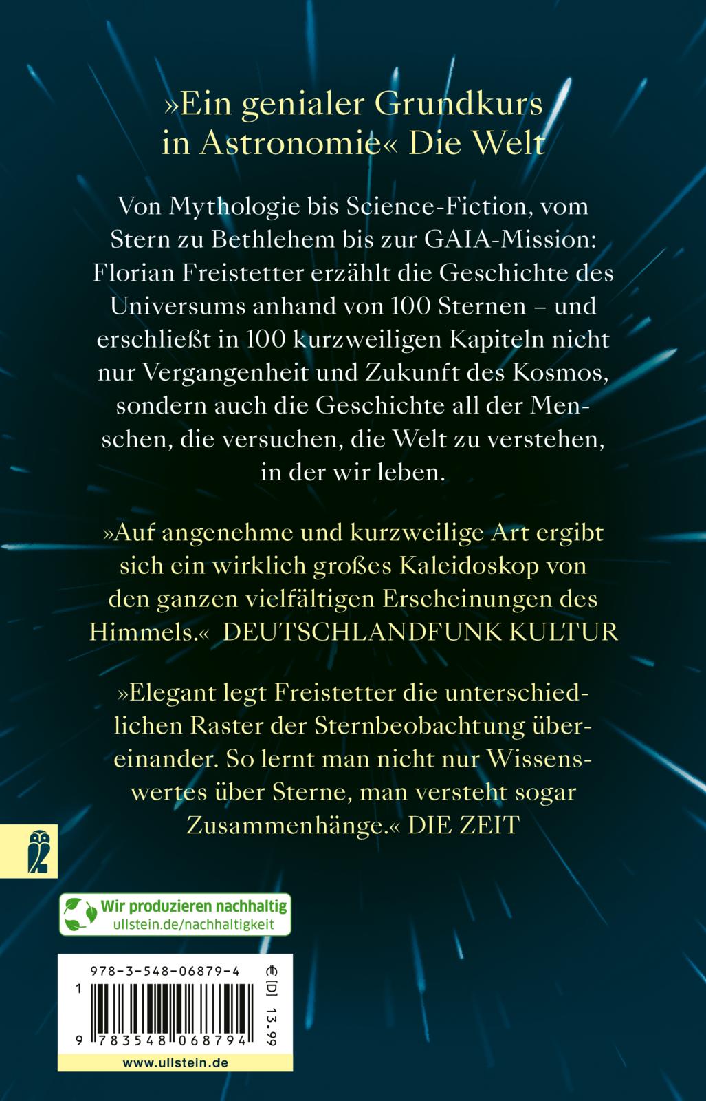 Rückseitencover Eine Geschichte des Universums in 100 Sternen