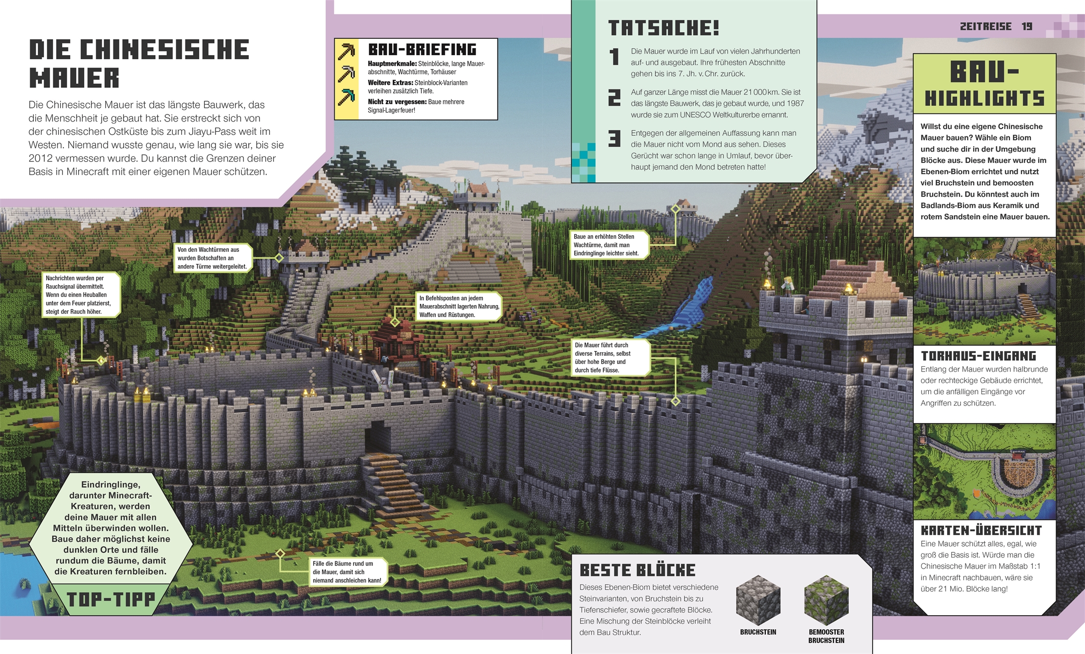 Beispielinhalt (Bild) Das offizielle Minecraft Ideen Buch