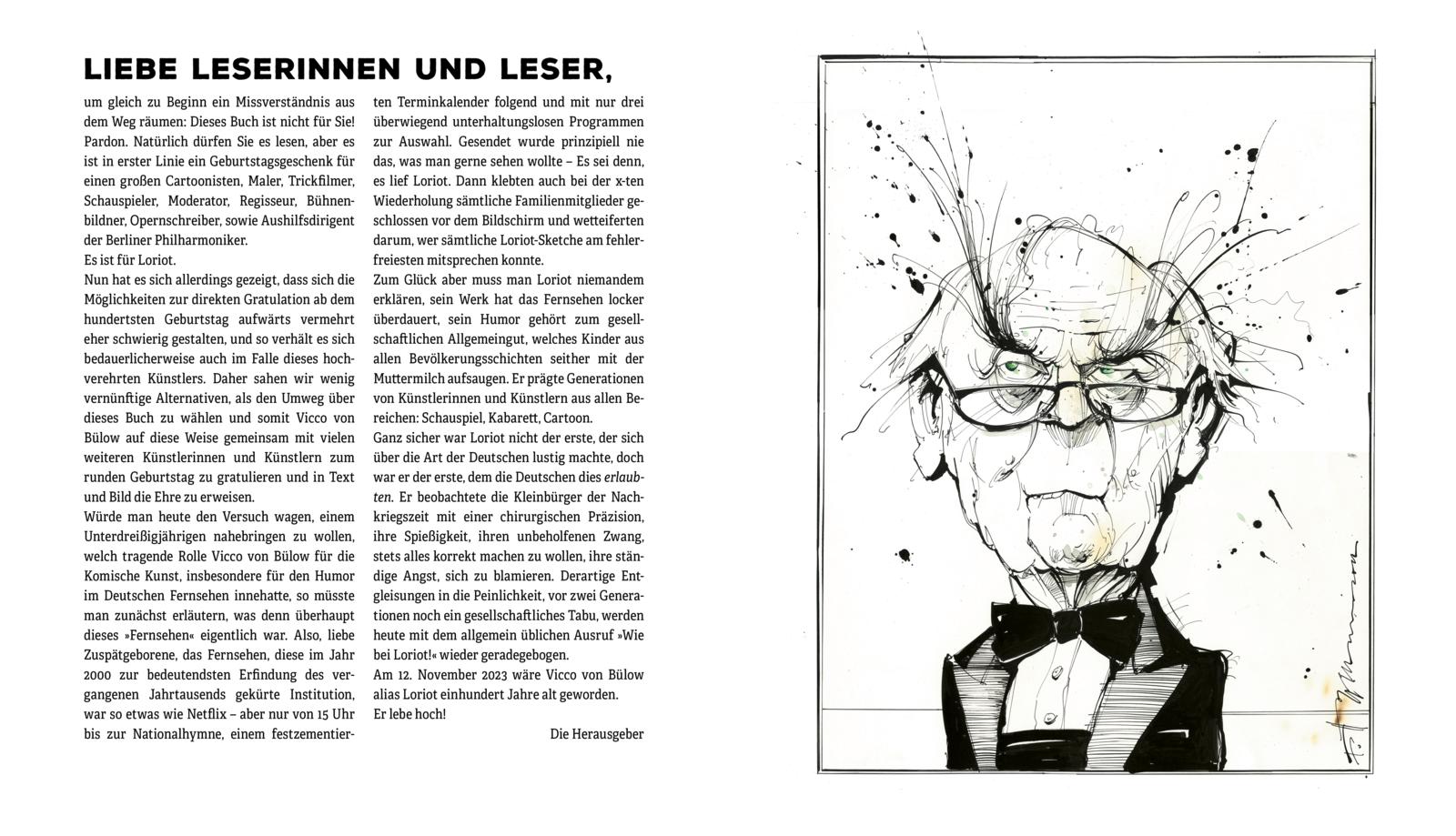 Beispielinhalt (Bild) Er lebe hoch! Loriot zum 100. Geburtstag