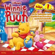 Vorderes Coverbild 01: Winnie Puuh in der Christopher Robin heimlich Fernsehen schaut und Ferkel unheimlich Angst bekommt (Hörspiel zur Disney TV-Serie)