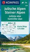 KOMPASS Wanderkarte 2801 Julische Alpen/Julijske alpe, Steiner Alpen/Kamniske alpe 1:75.000