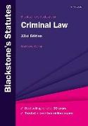 Blackstone's Statutes on Criminal Law