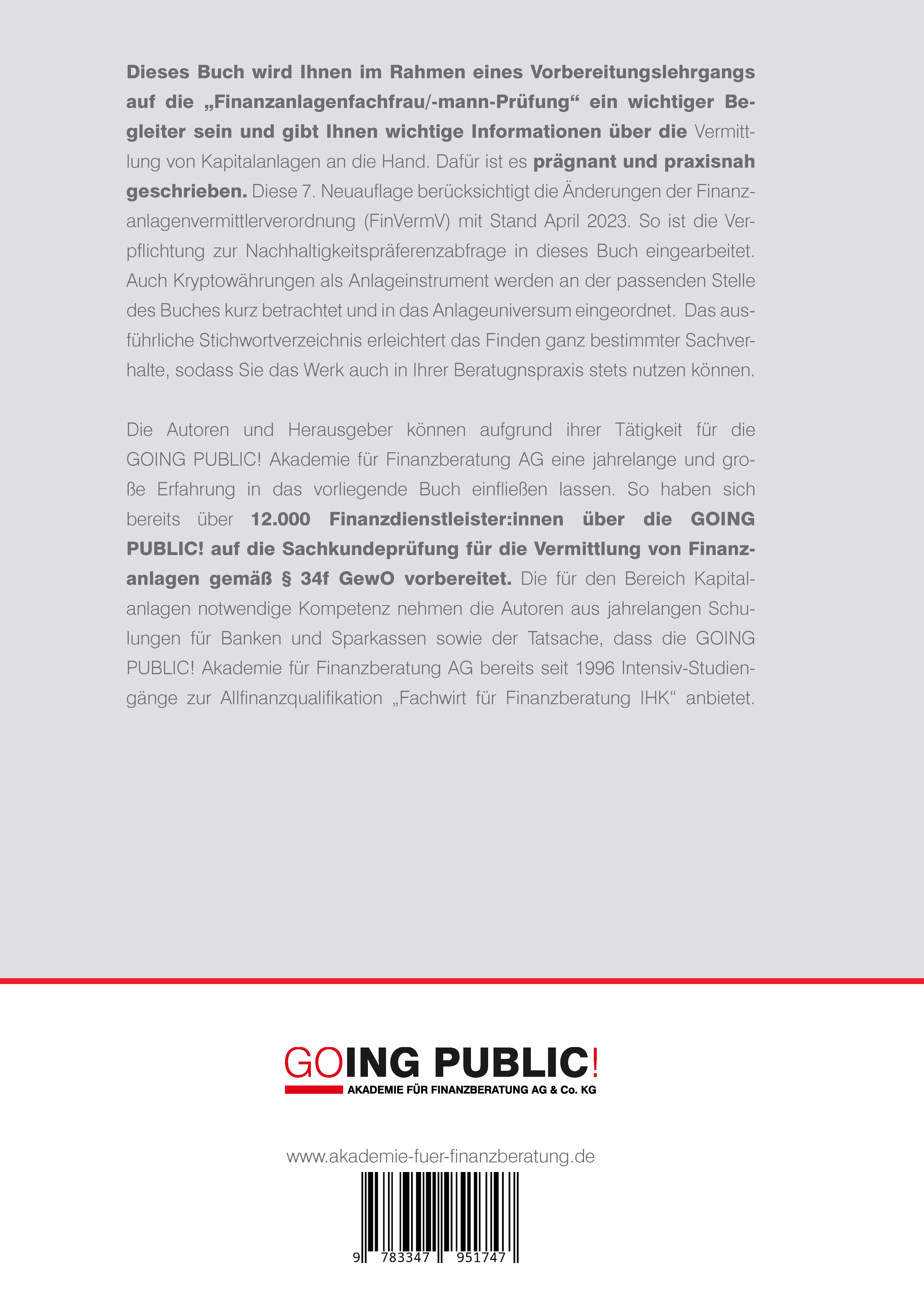 Rückseitencover Finanzanlagenfachmann/-frau IHK