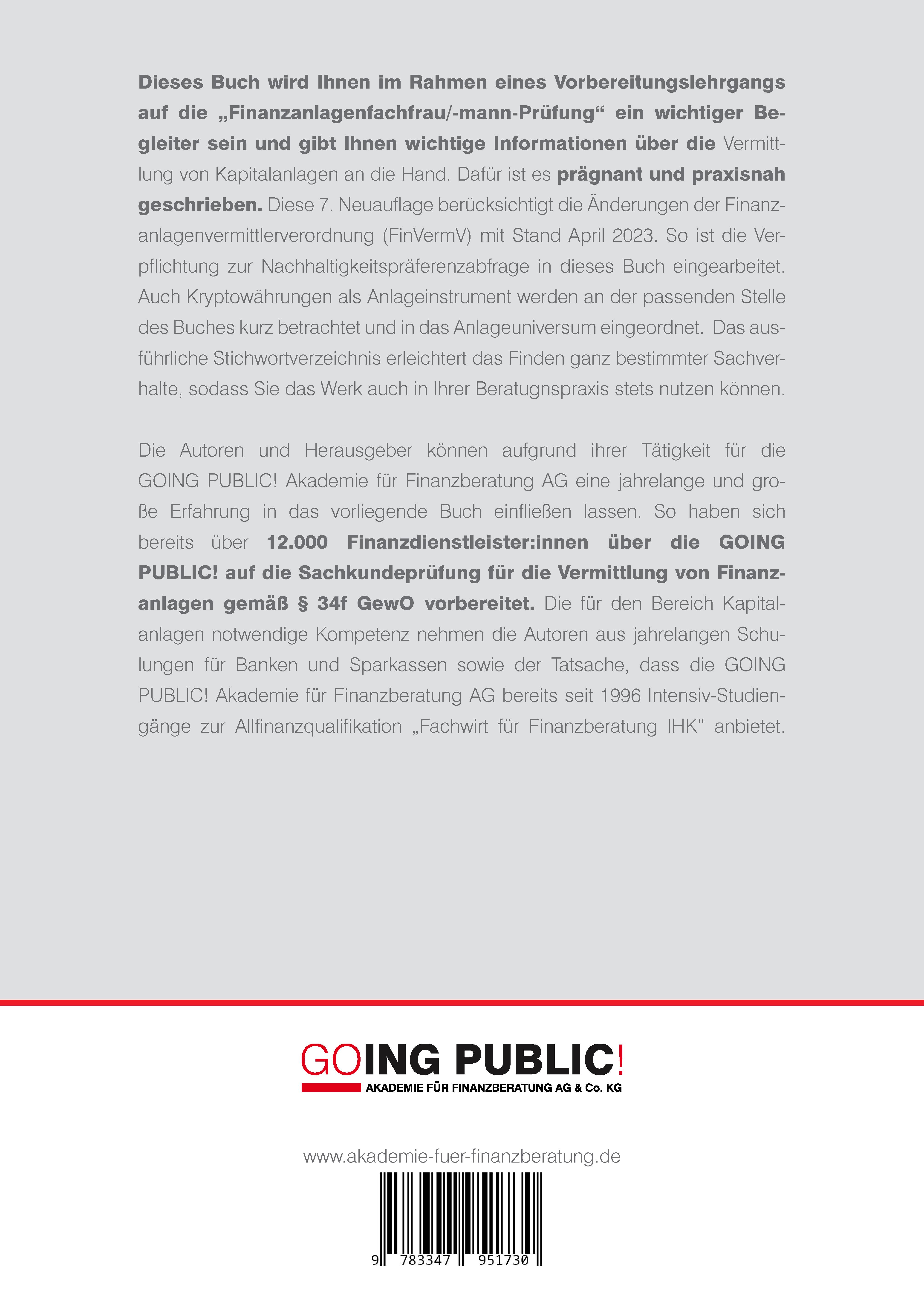 Rückseitencover Finanzanlagenfachmann/-frau IHK