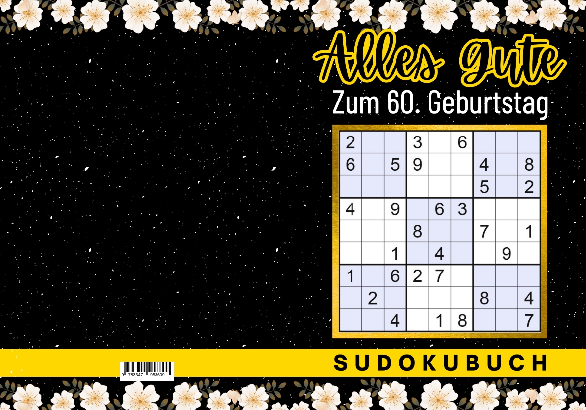 Gesamtes Coverbild 60 Geburtstag Geschenk | Alles Gute zum 60. Geburtstag - Sudoku