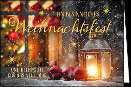 Doppelkarte. Besinnliches Weihnachtsfest (Laterne)